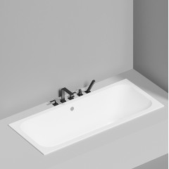 Salini ORLANDA AXIS 180 Встраиваемая ванна на ножках 1700х750х600 мм, мат-л: S-Sense, белый глянцевый (без слива-перелива)