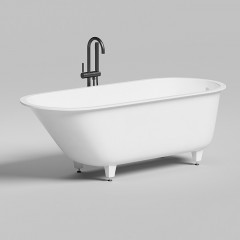 Salini ORNELLA Встраиваемая ванна 1800х800х600мм, овальная чаша, мат-л: S-Sense, глянцевый, белый (без слива-перелива!) версия Oval ( бортик 45мм )