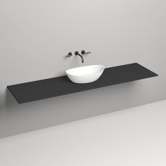 SALINI Столешница 2000х500х15 мм, из материалв S-Stone, цвет матовый RAL 9011