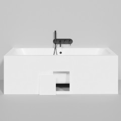 Salini ORLANDA AXIS 180 Встраиваемая ванна на ножках 1700х750х600 мм, мат-л: S-Sense, белый глянцевый (без слива-перелива)