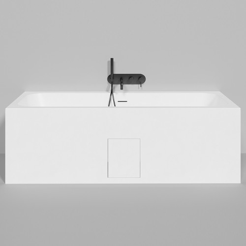 Salini ORLANDA AXIS KIT Встраиваемая ванна на ножках 1800х800х600мм, "Up&Down",белый, сифон, интегрированный слив-перел мат-л: S-Sense, белый матовый