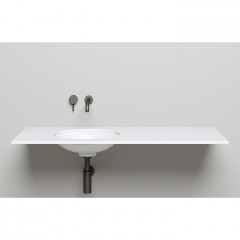 Salini MAREA 08 Раковина врезная снизу 420х420х128мм, без отв. под смес, без перелива, мат-л: S-Stone, матовый, белый.