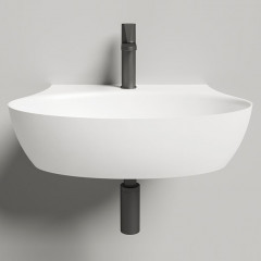 Salini ALDA WALL 01 Раковина 580х450х150 мм, без донного клап, сифон, слив-пер, мат-л: S-Stone, матовый, белый