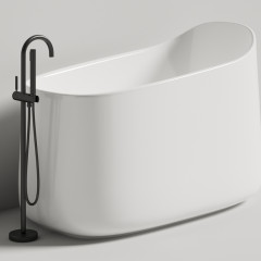 Salini ORIENTE OFURO Ванна 1400х800х960, донный клапан, сифон, декор.накладка на слив, интегрированный слив-перелив, S-Sense, глянцевый, белый