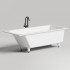 Salini CASCATA KIT Встраиваемая ванна с прямоугольной чашей 1706х751х600 мм, донный клапан "Click-Clack" белый, сифон, ножки, S-Sense, белый глянцевый
