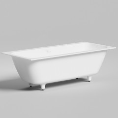 Salini ORLANDA AXIS KIT Встраиваемая ванна на ножках 1800х800х600мм, "Up&Down",белый, сифон, интегрированный слив-перел мат-л: S-Sense, белый матовый