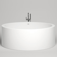 Salini Isola Ванна отдельностоящая 2000x2000x710 мм со встроенным сливом-переливом, каркасом: Белый глянцевый