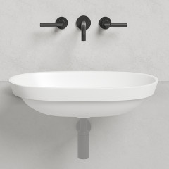 Salini MAREA 01 Раковина накладная 645х387х160мм, без отв. под смес, без перелива, мат-л: S-Stone, матовый, белый.