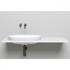 Salini MAREA 01 Раковина накладная 645х387х160мм, без отв. под смес, без перелива, мат-л: S-Stone, матовый, белый.