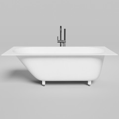 Salini ORNELLA KIT Встраиваемая ванна 1700х800х600мм, овальная чаша, донный клапан, сифон, щелевой слив-перелив, мат-л: S-Sense, глянцевый, белый.