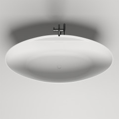 Salini DIVA Ванна отдельностоящая 1780х855х600мм, донный клапан "Up&Down", сифон, слив-перелив, мат-л: S-Sense, глянцевый, белый. Фурнитура: белая.