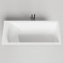 Salini CASCATA KIT Встраиваемая ванна с прямоугольной чашей 1800х800х600мм, ножки, донный клапан "Up&Down", сифон S-Sense, белый глянцевый