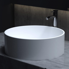 Salini ARMONIA 202 Раковина накладная 450х450х150мм, без отв. под смес, без перелива, мат-л: S-Stone, матовый, белый.