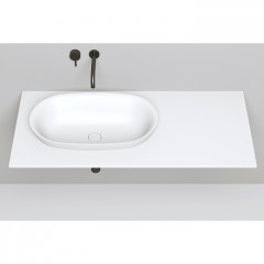 Salini MAREA 01 Раковина накладная 645х387х160мм, без отв. под смес, без перелива, мат-л: S-Stone, матовый, белый.