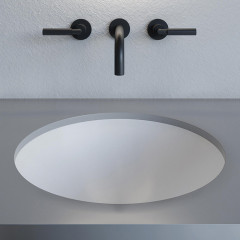 Salini MAREA 05 Раковина врезная снизу 420х420х138мм, без отв. под смес, без перелива, мат-л: S-Stone, матовый, белый.