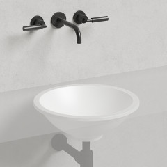 Salini MAREA 05 Раковина врезная снизу 420х420х138мм, без отв. под смес, без перелива, мат-л: S-Stone, матовый, белый.