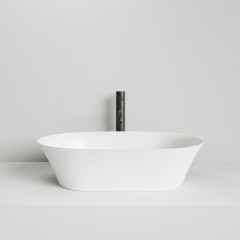 Salini MONA Раковина на столешницу 60х390х165 мм, S-Sense, глянцевый, без донного клапана, цвет белый