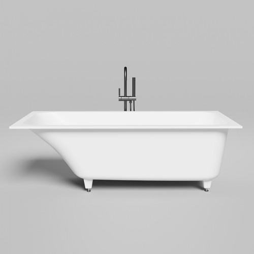 Salini ORLANDA KIT Встраиваемая ванна 1700х750х600мм, "Up&Down", сифон, щелевой слив-перелив, мат-л: S-Sense, матовый, белый. Фурнитура: белая.