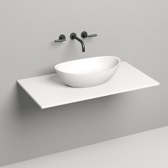 SALINI Столешница 1000х500х15 мм, из материалв S-Stone, цвет белый матовый