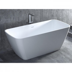 Salini AGATHA Ванна отдельностоящая 1800х800х660мм, донный клапан "Up&Down", сифон, слив-перелив, мат-л: S-Stone, матовый, белый. <br />Фурнитура: белая.