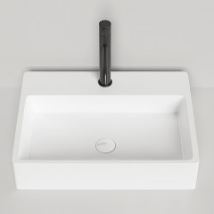 Salini OTTAVIA Раковина накладная 595х445х125мм, без отверстия под смес, без перелива, без донного клапана, мат-л: S-Sense, глянцевый, белый.