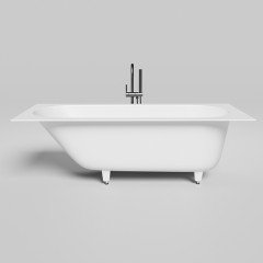 Salini ORNELLA Встраиваемая ванна 1800х800х600мм, овальная чаша, мат-л: S-Sense, глянцевый, белый (без слива-перелива!)