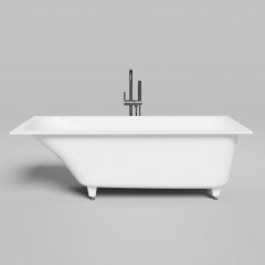 Salini ORLANDA KIT Встраиваемая ванна 1700х750х600мм, "Up&Down", сифон, щелевой слив-перелив, мат-л: S-Stone,, матовый, белый. Фурнитура: белая.