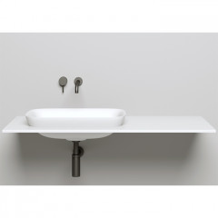 Salini MAREA 02 Раковина накладная 598х398х160мм, без отв. под смес, без перелива, мат-л: S-Stone, матовый, белый.