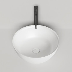 Salini GLORIA Раковина накладная 415х415х150мм, без отв. под смес, без перелива, мат-л: S-Stone, матовый, белый.