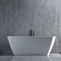 Salini AGATHA Ванна отдельностоящая 1800х800х660мм, донный клапан "Up&Down", сифон, слив-перелив, мат-л: S-Stone, матовый, белый. <br />Фурнитура: белая.