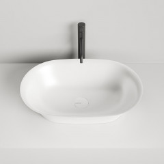 Salini MONA Раковина на столешницу 60х390х165 мм, S-Sense, глянцевый, без донного клапана, цвет белый