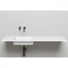 Salini MAREA 07 Раковина врезная снизу 420х420х130мм, без отв. под смес, без перелива, мат-л: S-Stone, матовый, белый.