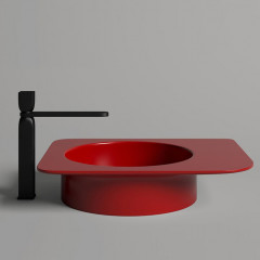 Salini NINFEA 02 Раковина накладная 545х447х120мм, без отв. под смес, без перелива, мат-л: S-Stone, матовый, RAL3002