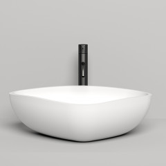 Salini GLORIA Раковина накладная 564х395х165мм, без отв. под смес, без перелива, мат-л: S-Stone, матовый, белый.