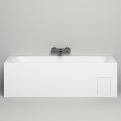 Salini ORLANDA KIT Встраиваемая ванна 1600х700х600мм, "Up&Down", сифон, щелевой слив-перелив, мат-л: S-Sense, глянцевый, белый