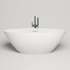 Salini DIVA Ванна отдельностоящая 1780х855х600мм, донный клапан "Up&Down", сифон, слив-перелив, мат-л: S-Stone, матовый, белый. <br />Фурнитура: белая.