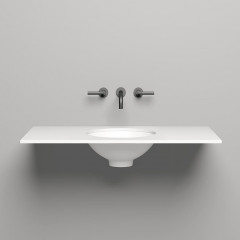 SALINI Столешница 1000х500х15 мм, из материалв S-Stone, цвет белый матовый