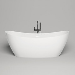 Salini NOEMI Ванна отдельностоящая 1700х750х690мм, донный клапан "Up&Down", сифон, слив-перелив, мат-л: S-Sense, глянцевый, белый. Фурнитура: белая.