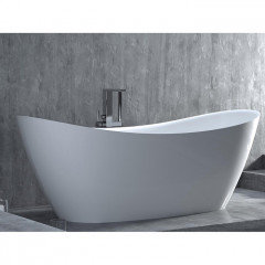 Salini NOEMI Ванна отдельностоящая 1700х750х690мм, донный клапан "Up&Down", сифон, слив-перелив, мат-л: S-Sense, глянцевый, белый. Фурнитура: белая.