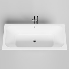 Salini ORLANDA AXIS 180 Встраиваемая ванна на ножках 1700х750х600 мм, мат-л: S-Sense, белый матовый (без слива-перелива)