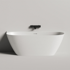 Salini Sofia Wall Ванна пристенная 1700х800х580мм, донный клапан, сифон, слив-перелив, каркас, мат-л: S-stone, матовый, белый. Фурнитура: белая.