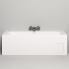 Salini ORLANDA KIT Встраиваемая ванна 1700х800х600мм, "Up&Down", сифон, щелевой слив-перелив, мат-л: S-Stone, матовый, белый. Фурнитура: белая.