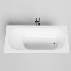 Salini ORNELLA Встраиваемая ванна 1700х800х600мм, овальная чаша, мат-л: S-Sense, глянцевый, белый (без слива-перелива!)