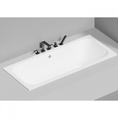 Salini ORLANDA AXIS 180 Встраиваемая ванна на ножках 1700х750х600 мм, мат-л: S-Sense, белый матовый (без слива-перелива)