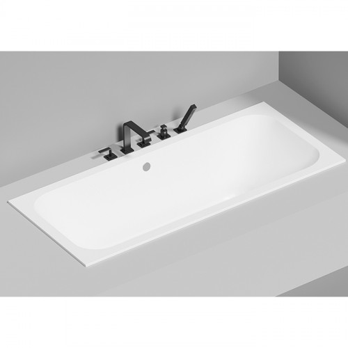Salini ORLANDA AXIS 180 Встраиваемая ванна на ножках 1700х750х600 мм, мат-л: S-Sense, белый матовый (без слива-перелива)