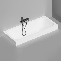 Salini ORLANDA AXIS 180 Встраиваемая ванна на ножках 1700х750х600 мм, мат-л: S-Sense, белый матовый (без слива-перелива)