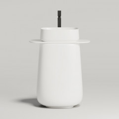 Salini ORIENTE TOTEM Раковина напольная, 700х490х900 мм, S-Sense, матовый, декор.накладка на слив, выпуск, сифон, белая