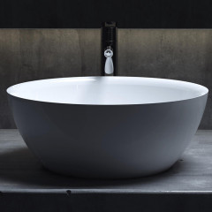 Salini ALDA 02 Раковина накладная 425х425х155мм, без отв. под смес, без перелива, мат-л: S-Stone, матовый, белый.