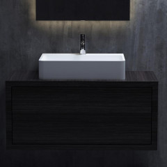 Salini OTTAVIA Раковина накладная 600х450х133мм, 1 отв. под смес, без перелива, мат-л: S-Stone, матовый, белый.