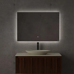 SALINI Зеркало для ванны OMBRA с LED подсветкой 2000х700х25 мм, влагостойкое AGC Сrystalvision, сенс выкл, крепления,обогрев, антизапот